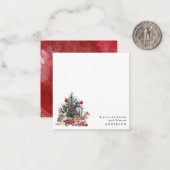 Kerstballen Kerstboom Notenkraker Kerstmis Notitiekaartje (Voorkant / Achterkant in situ)