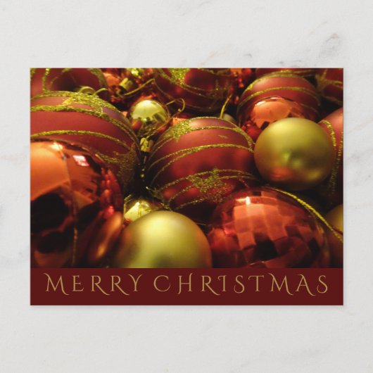 Kerstballen Kerstkaart Feestdagenkaart (Voorkant)