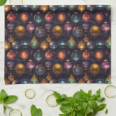 Kerstballen keukenhanddoek (Gevouwen)