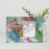 Kerstballen Kleurrijke Foto Platte Kaart (Staand voorkant)