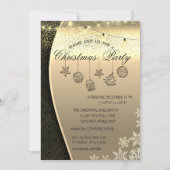 Kerstballen, licht Damascus Gold-kerstfeest Kaart (Voorkant)