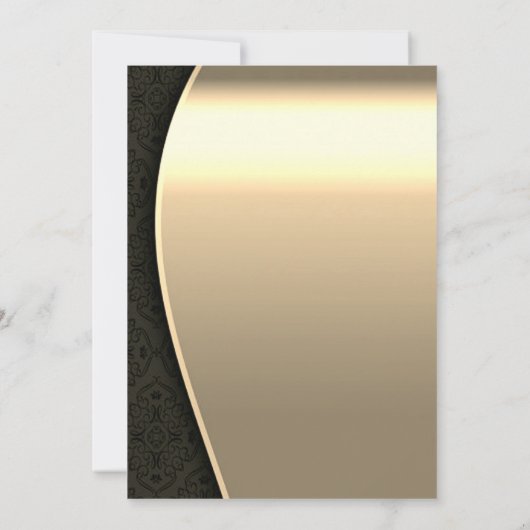 Kerstballen, licht Damascus Gold-kerstfeest Kaart (Achterkant)