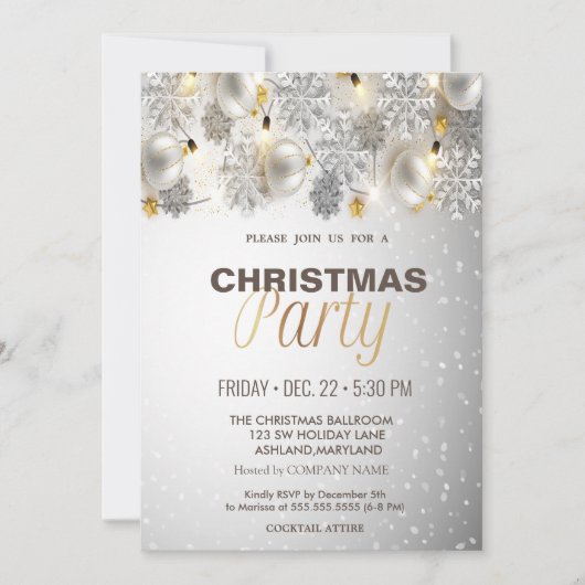 Kerstballen, lichte kerstfeestdagen kaart (Voorkant)