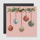 Kerstballen Magnetische Kaart (Voorkant / Achterkant)