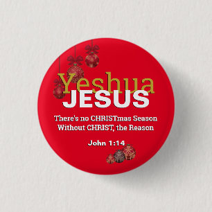 Kerstballen met christelijke Jezus reden seizoen Ronde Button 3,2 Cm