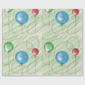 kerstballen met een lichte vakantieverval cadeaupapier (Vlak)