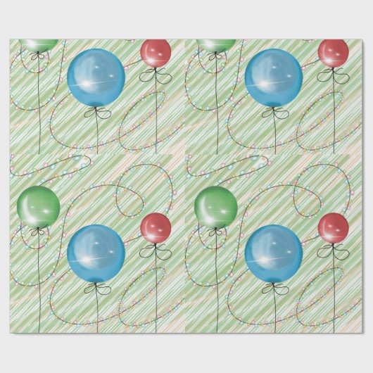 kerstballen met een lichte vakantieverval cadeaupapier (Vlak)