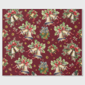 Kerstballen met Holly Cadeaupapier (Vlak)