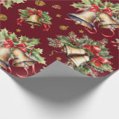 Kerstballen met Holly Cadeaupapier (Hoek)