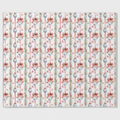 Kerstballen met rode bogen creatief cadeaupapier (Vlak)