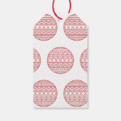 Kerstballen met rode Kerstballen Cadeaulabel (Achterkant)