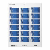 kerstballen op blauw etiket (Full Sheet)