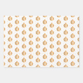 Kerstballen op Blauwgroen, Zwart en Wit Inpakpapier Vel (Voorkant 3)