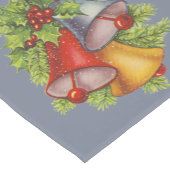 Kerstballen op Blue Table Runner Korte Tafelloper (Hoek)