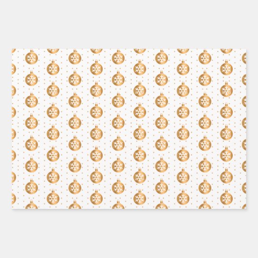 Kerstballen op Rood, Zwart en Wit Inpakpapier Vel (Voorkant 3)