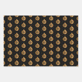 Kerstballen op Rood, Zwart en Wit Inpakpapier Vel (Voorkant 2)