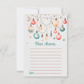 Kerstballen Ornament Capsule Note Bericht Kaart (Voorkant)