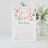 Kerstballen Ornament Capsule Note Bericht Kaart (Staand voorkant)