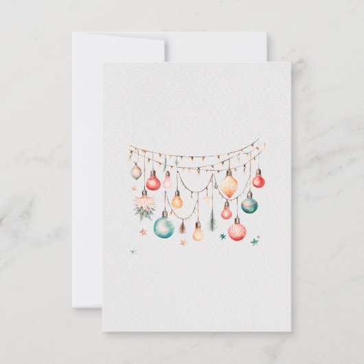 Kerstballen Ornament Capsule Note Bericht Kaart (Achterkant)