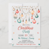 Kerstballen Ornament Kerstfeest Kaart (Voorkant)