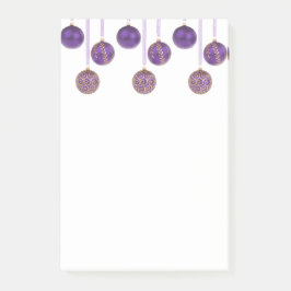 Kerstballen Paars Goud Kerstversiering Post-it® Notes
