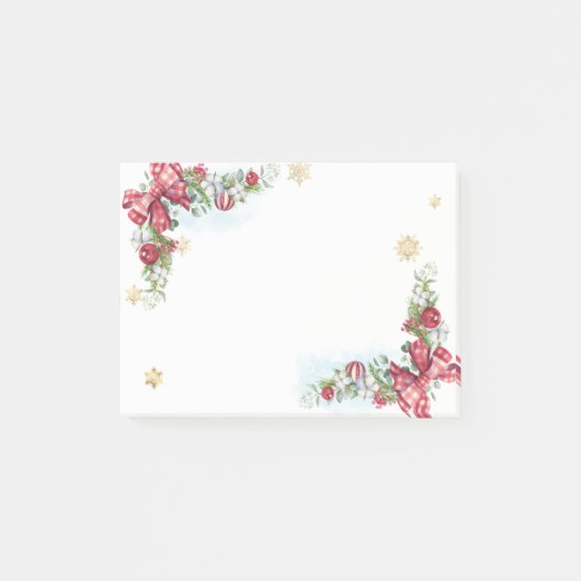 Kerstballen, Pijnboomtak Boog Post-it® Notes (Voorkant)