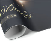 Kerstballen Pine Tree Branches Zwart Cadeaupapier (Rol Hoek)