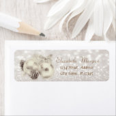 Kerstballen, Pinecone, Glittery Bokeh Etiket (Insitu)