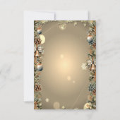 Kerstballen Pinecones Santa Hat Kerstmis Kaart (Achterkant)