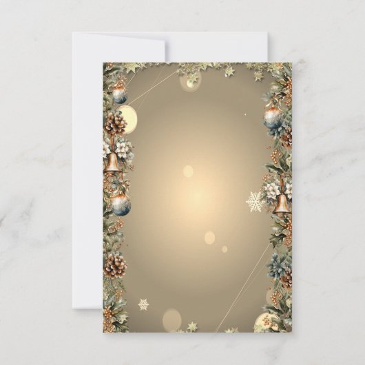 Kerstballen Pinecones Santa Hat Kerstmis Kaart (Achterkant)