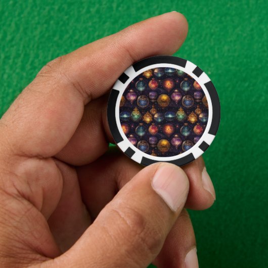 Kerstballen Poker Chips (Hand)