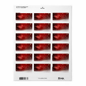Kerstballen, Rode Feestdagen Etiket (Full Sheet)