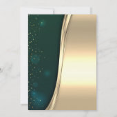 Kerstballen, rood, boog, groen bedrijfsfeest kaart (Achterkant)