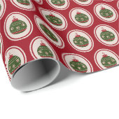 Kerstballen Rood en Groen Cadeaupapier (Rol Hoek)