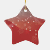 Kerstballen rood kerstfeest keramisch ornament (Achterkant)