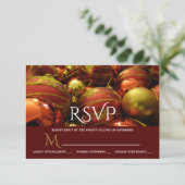 Kerstballen RSVP Kaartje (Staand voorkant)