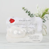 kerstballen, Santa Hat, kerstfeest bedrijf Kaart (Staand voorkant)