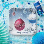 Kerstballen Sneeuw Kerst Papier Bord (Feest)