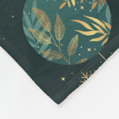 Kerstballen Sneeuwvlokken Goud Loof Bladeren Fleece Deken (Hoek)