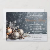 Kerstballen Sneeuwvlokken, Sneeuwbedrijf Kerstmis Kaart (Voorkant)