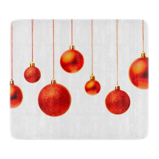 kerstballen snijplank (Voorkant)