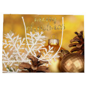 kerstballen Snowflake Pine Cones kerst Groot Cadeauzakje (Achterkant)