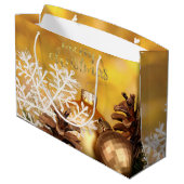 kerstballen Snowflake Pine Cones kerst Groot Cadeauzakje (Achterkant Gekanteld)