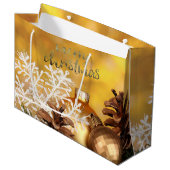 kerstballen Snowflake Pine Cones kerst Groot Cadeauzakje (Voorkant Gekanteld)