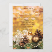 kerstballen Snowflake Pine Cones kerst Kaart (Voorkant)