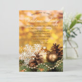 kerstballen Snowflake Pine Cones kerst Kaart (Staand voorkant)