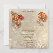 Kerstballen, Snowflakes, Corporate Party Kaart (Voorkant)