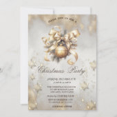 Kerstballen Snowflakes Gold Touch Kaart (Voorkant)