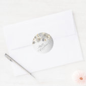 Kerstballen, Snowflakes, Lichten, Vrolijk Kerstfee Ronde Sticker (Envelop)