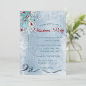 Kerstballen, Snowflakes, Sterren, Korte Partij Kaart (Staand voorkant)